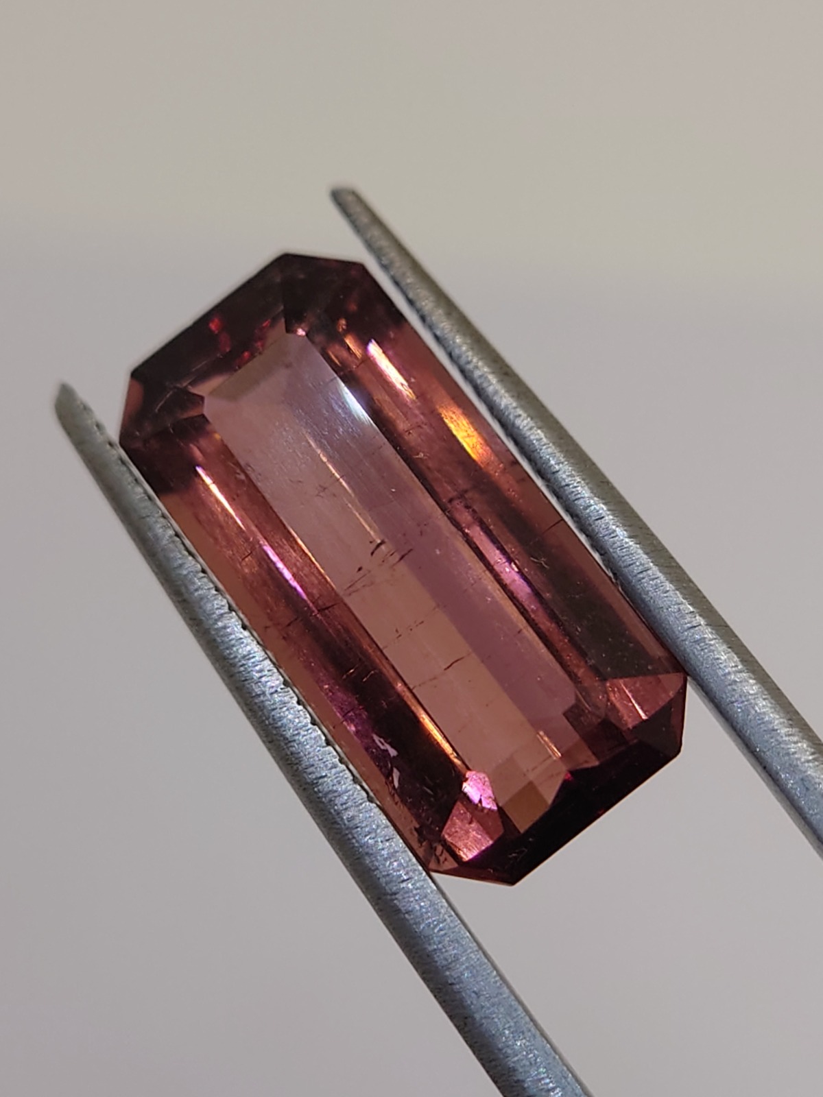 Stunning 6.25 Ct. Pink Tourmaline in Emerald Cut from Nigeria — view 1